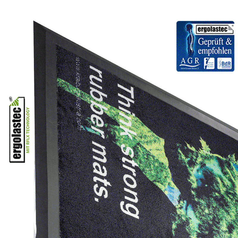The customer-specific rubber mat with the AGR seal of approval. The customer-specific rubber mat with the AGR seal of approval.